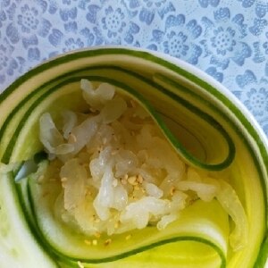 白クラゲときゅうりの冷菜(中華味)